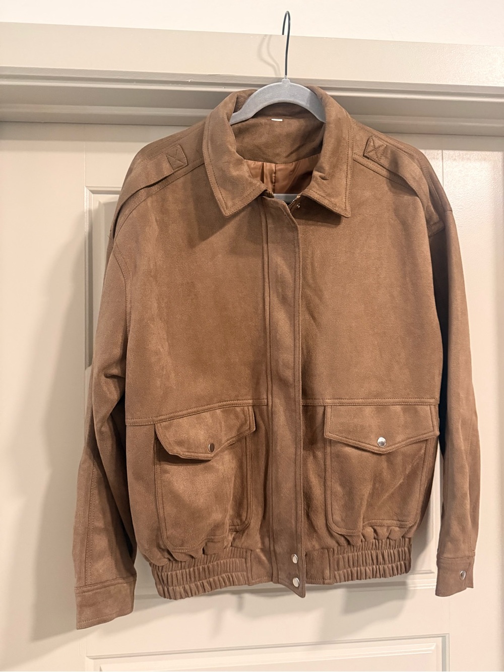 Dazy Brown Suede Zip Up Jacket